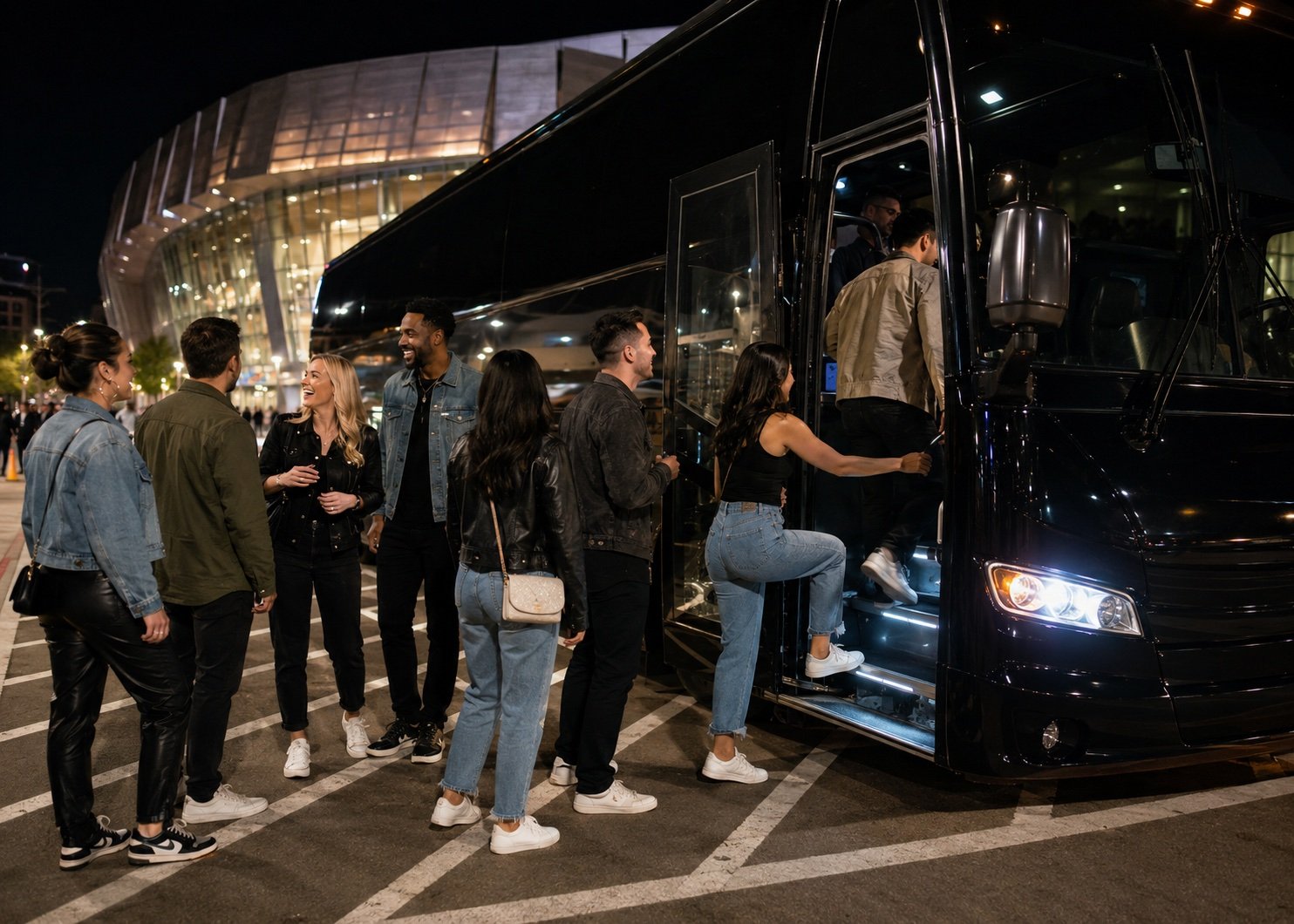 Group of Sacramento sports fans heading to a game together