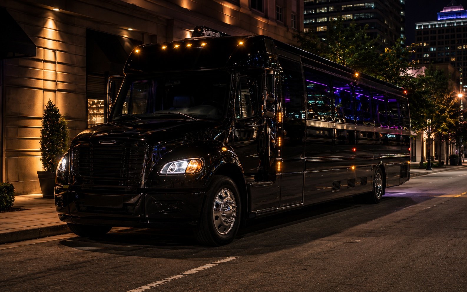 Modern party bus for large group celebrations